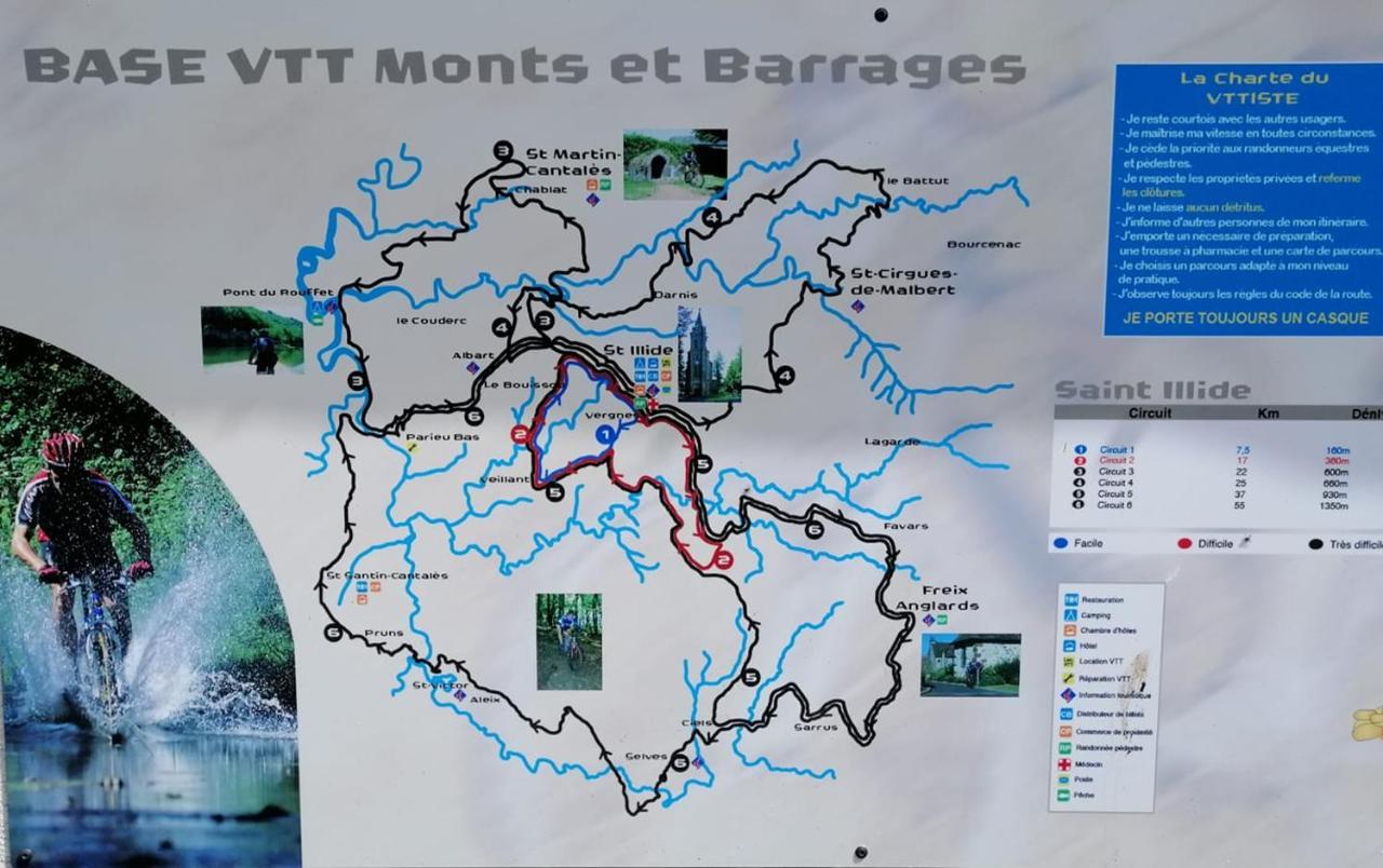 Le Miraillet, Gite Saint-Illide Ngoại thất bức ảnh